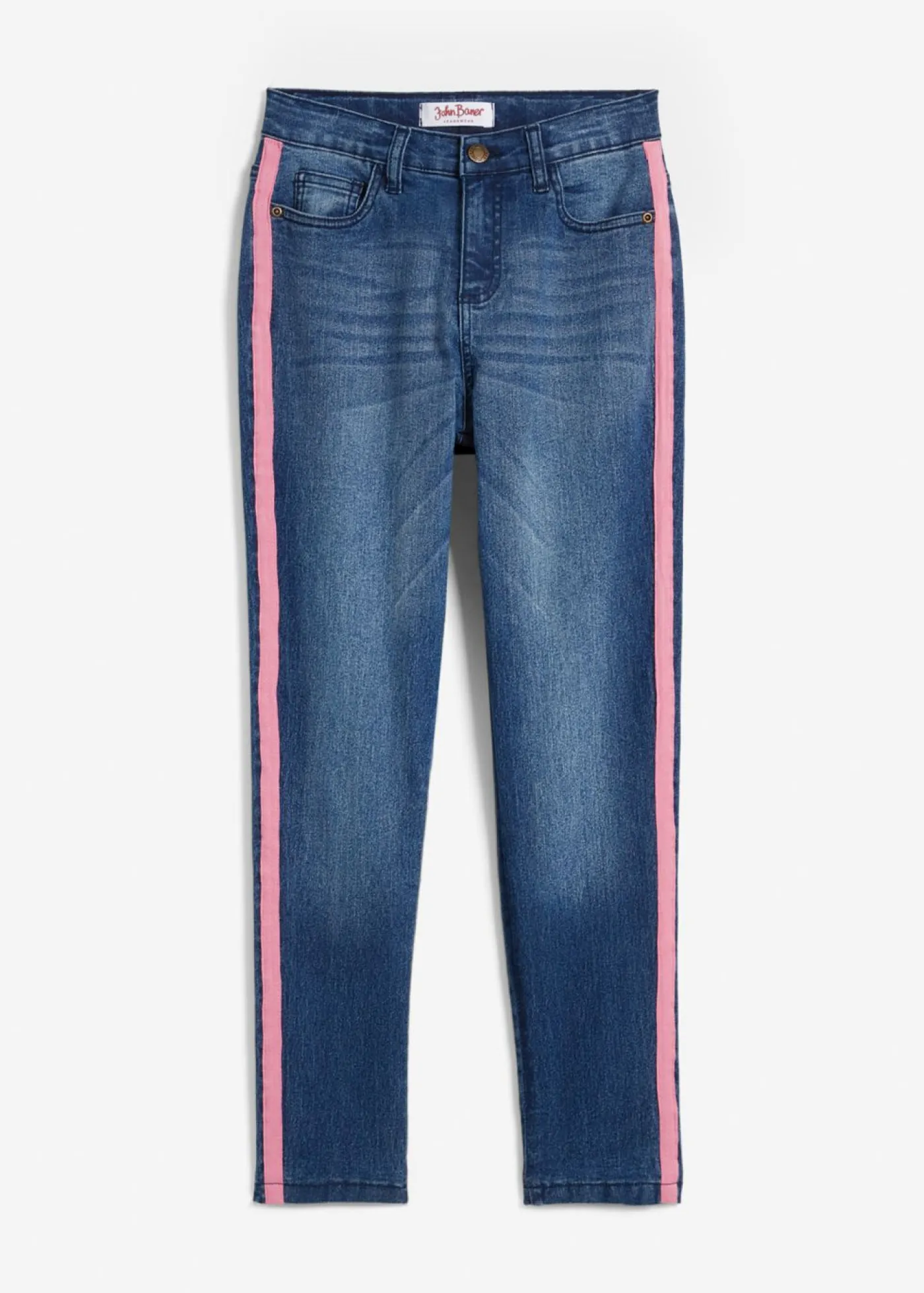 bonprix bonprix Ropa 9 A 16 Años·Jeans|Ropa 9 A 16 Años·Chaquetas Y Outdoor>Vaqueros térmicos con forro de punto y talle medio Denim