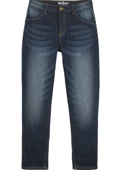 bonprix bonprix Ropa 9 A 16 Años·Jeans|Ropa 9 A 16 Años·Chaquetas Y Ropa Outdoor>Vaqueros térmicos con forro polar y corte recto denim oscuro