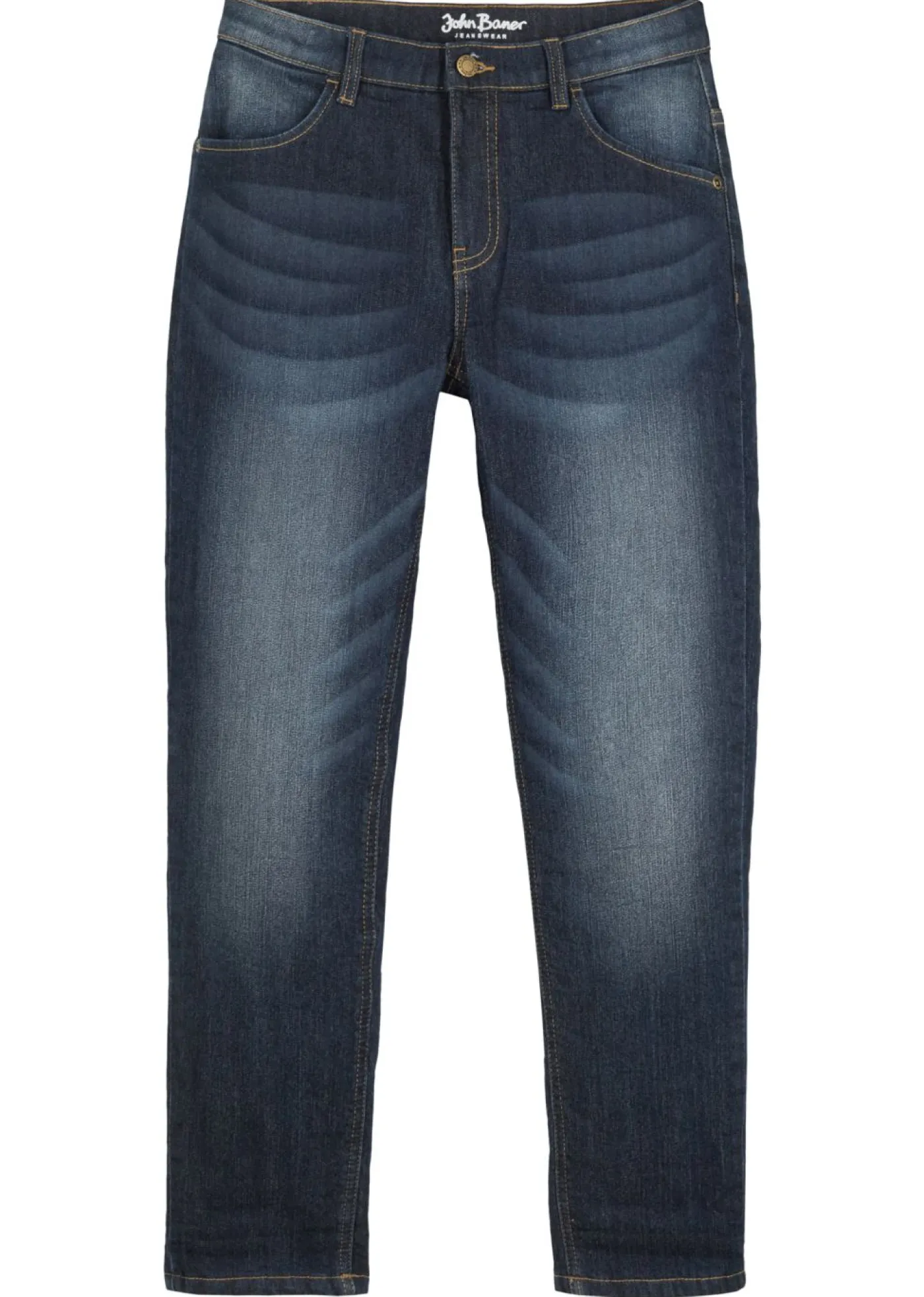 bonprix bonprix Ropa 9 A 16 Años·Jeans|Ropa 9 A 16 Años·Chaquetas Y Ropa Outdoor>Vaqueros térmicos con forro polar y corte recto denim oscuro