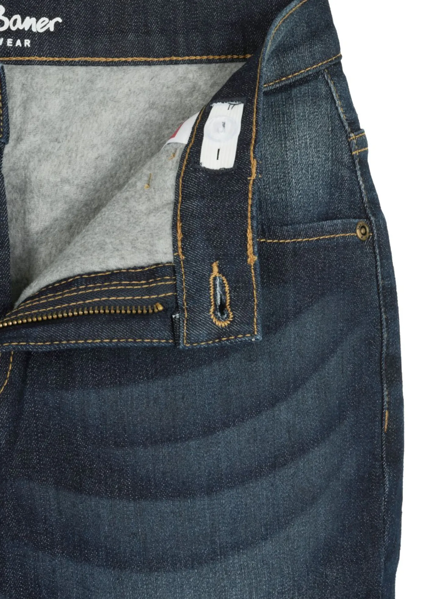 bonprix bonprix Ropa 9 A 16 Años·Jeans|Ropa 9 A 16 Años·Chaquetas Y Ropa Outdoor>Vaqueros térmicos con forro polar y corte recto denim oscuro