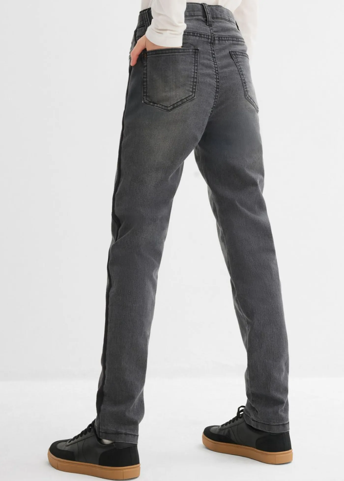 Niños bonprix bonprix Vaqueros térmicos con forro de punto y talle medio