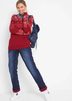 Mujer bonprix bonprix Vaqueros térmicos con talle medio y corte recto