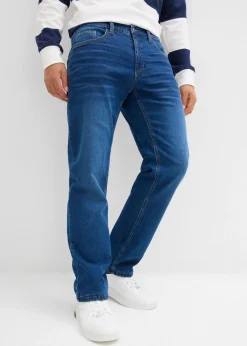 bonprix bonprix Ropa Térmica|Vaqueros>Vaqueros térmicos elásticos con corte informal, cinturilla cómoda y diseño recto Denim medio
