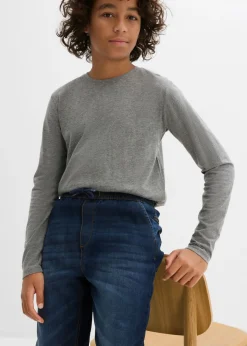 Niños bonprix bonprix Vaqueros térmicos rectos sin cierre con corte regular y forro de punto