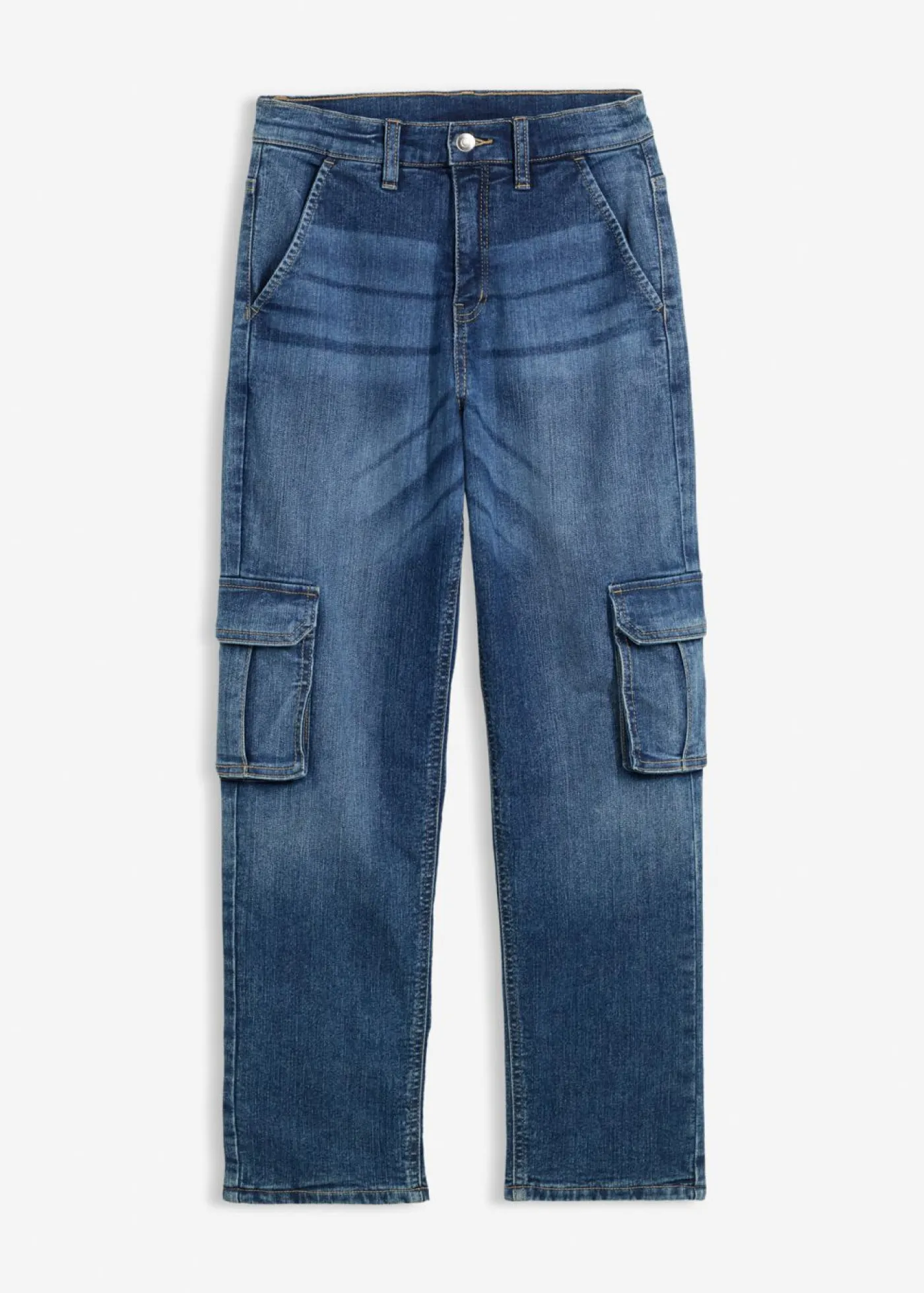 Niños bonprix bonprix Vaqueros térmicos tipo cargo loose fit, con forro de punto y corte tapered