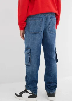 Niños bonprix bonprix Vaqueros térmicos tipo cargo loose fit, con forro de punto y corte tapered