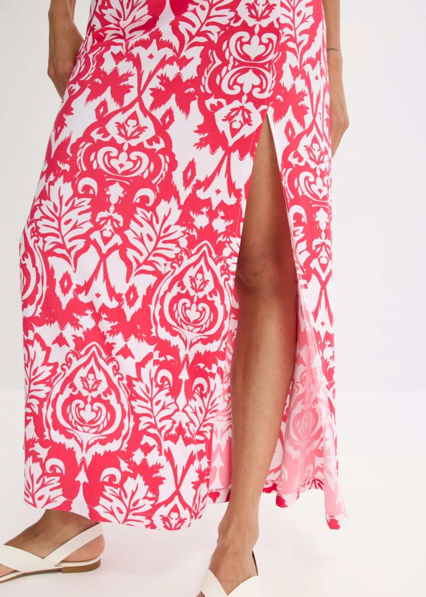 bonprix bonprix Vestidos>Vestido Rosa-blanco estampado