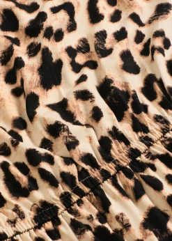 bonprix bonprix Vestidos>Vestido Beige-negro con estampado de leopardo