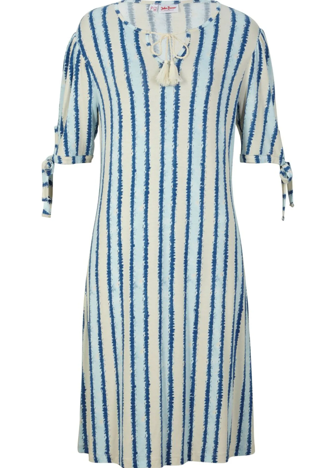 bonprix John Baner JEANSWEAR Vestidos>Vestido Azul-blanco estampado