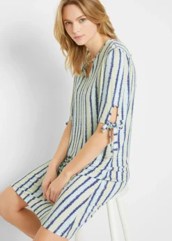 bonprix John Baner JEANSWEAR Vestidos>Vestido Azul-blanco estampado