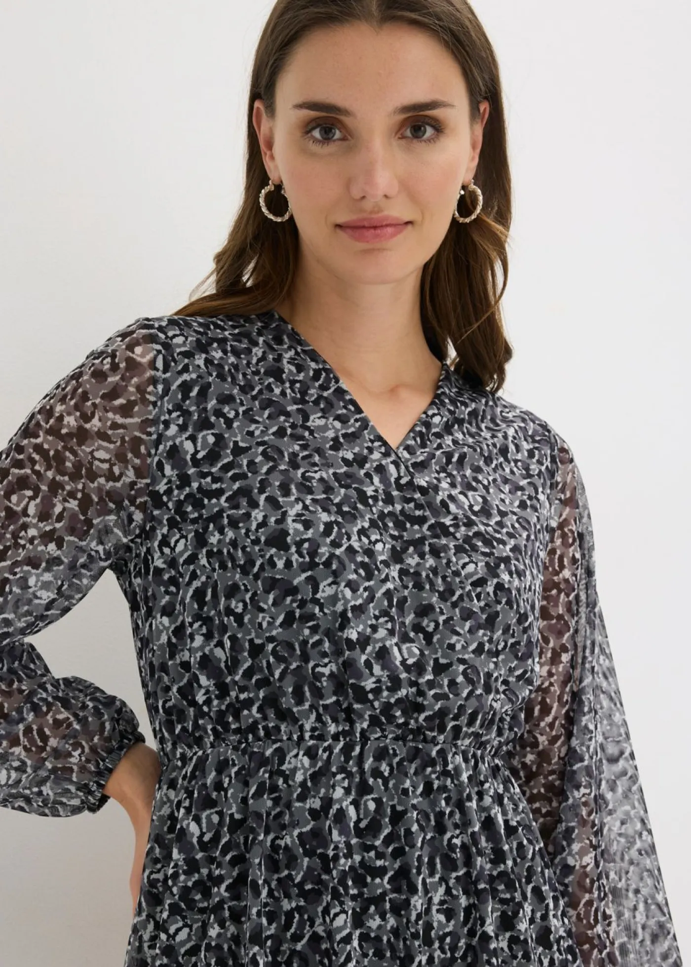 bonprix bonprix Vestidos>Vestido estampado leo negro