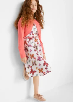 Niños bonprix bonprix Vestido + cinturón + bolero para niñas (3 piezas)