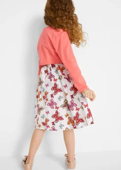 Niños bonprix bonprix Vestido + cinturón + bolero para niñas (3 piezas)