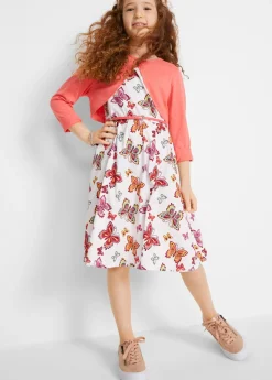 Niños bonprix bonprix Vestido + cinturón + bolero para niñas (3 piezas)