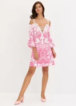 Mujer bonprix bonprix Vestido acampanado con escote bañera