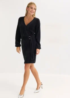 Mujer bonprix bonprix Vestido ajustado de punto con accesorio