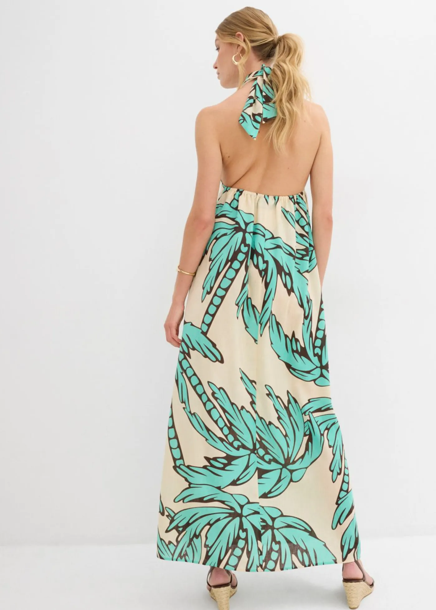 Mujer bonprix bonprix Vestido anudado al cuello con corte en A