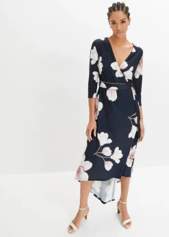 Mujer bonprix bonprix Vestido asimétrico de punto con cordón