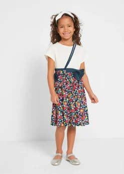 Niños bonprix bonprix Vestido camisero + bolso (2 unidades) de algodón orgánico puro