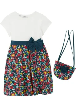 Niños bonprix bonprix Vestido camisero + bolso (2 unidades) de algodón orgánico puro