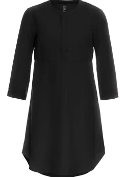 bonprix bonprix Esenciales|Vestidos>Vestido camisero con botonera corta Negro