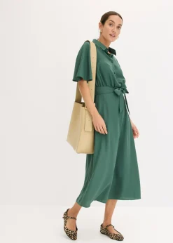 Mujer bonprix bonprix Vestido camisero con cordón