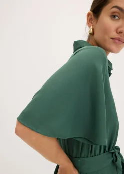 Mujer bonprix bonprix Vestido camisero con cordón