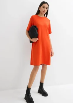 Mujer bonprix bonprix Vestido camisero con corte en A en mezcla de viscosa