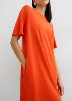 Mujer bonprix bonprix Vestido camisero con corte en A en mezcla de viscosa