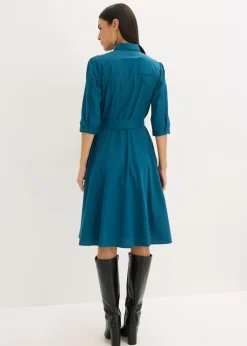 Mujer bonprix bonprix Vestido camisero con encaje y cordón