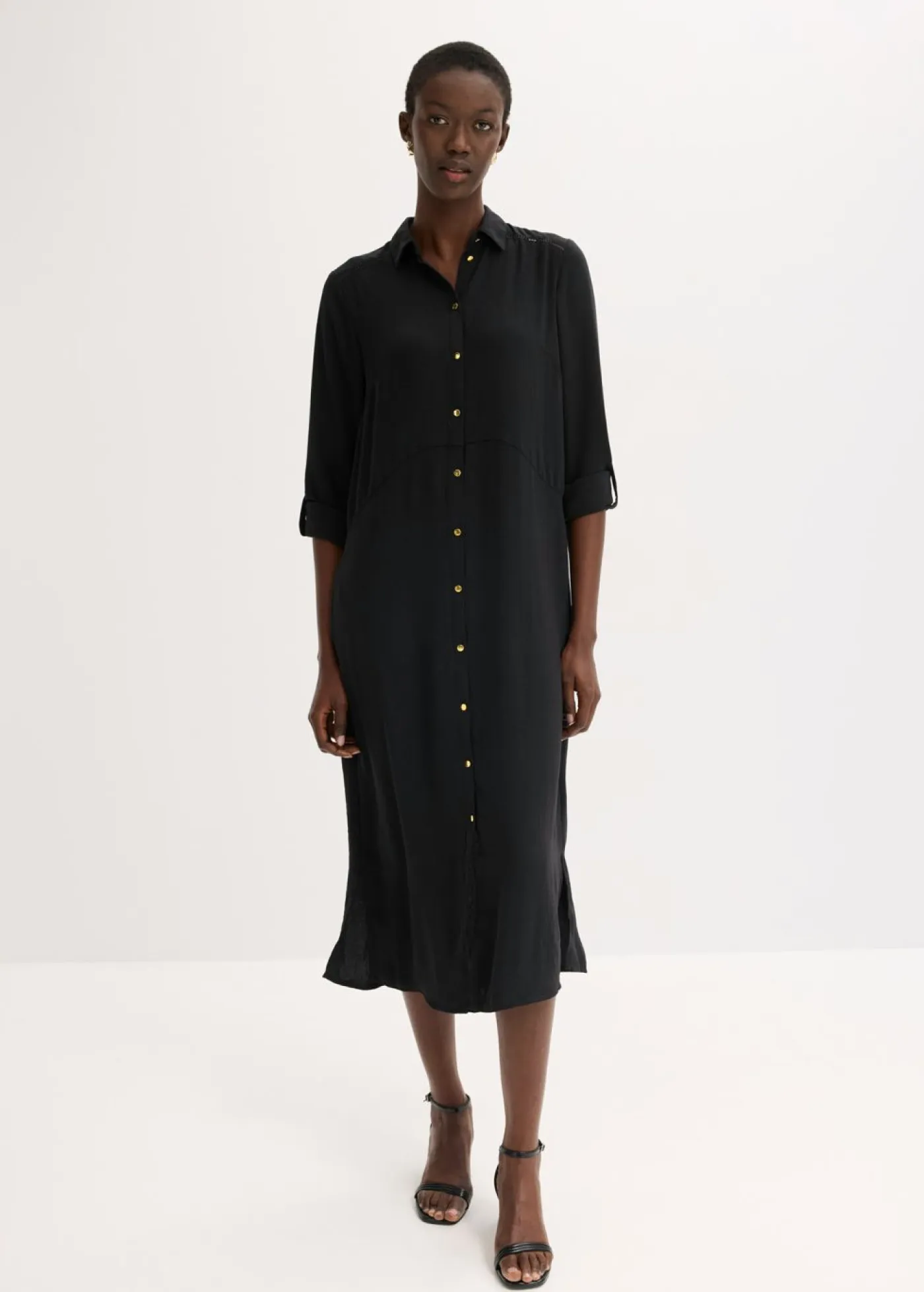 Mujer bonprix bonprix Vestido camisero con encaje en escalera