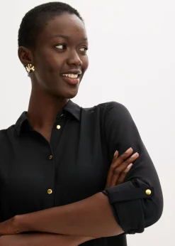 Mujer bonprix bonprix Vestido camisero con encaje en escalera