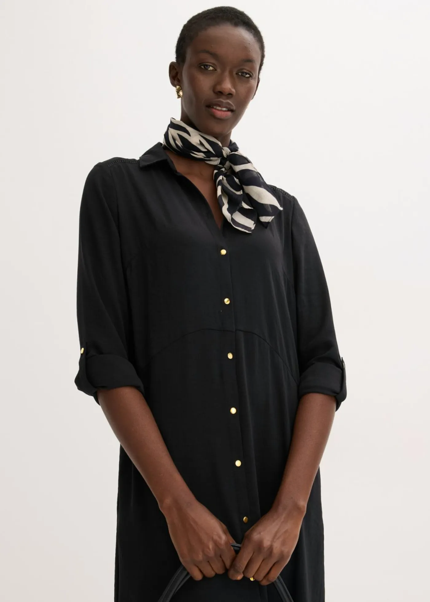 Mujer bonprix bonprix Vestido camisero con encaje en escalera