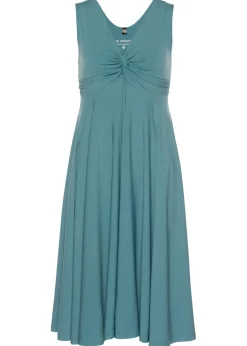 bonprix bonprix Vestidos>Vestido camisero con escote en V Turquesa cobalto mate