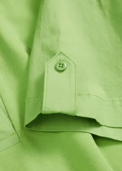 bonprix bonprix Esenciales|Vestidos>Vestido camisero confeccionado con mezcla de algodón orgánico elástico Verde trébol