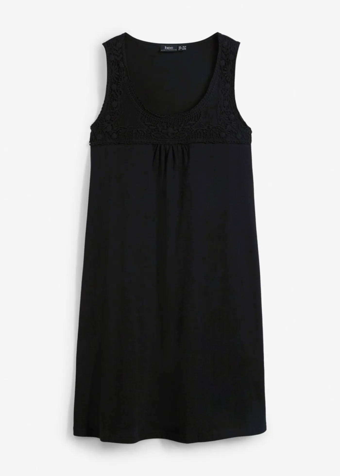bonprix bonprix Vestidos>Vestido camisero de algodón orgánico puro Negro
