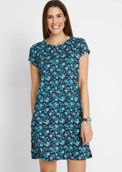 Mujer bonprix bonprix Vestido camisero de algodón puro con aberturas laterales (2 unidades)