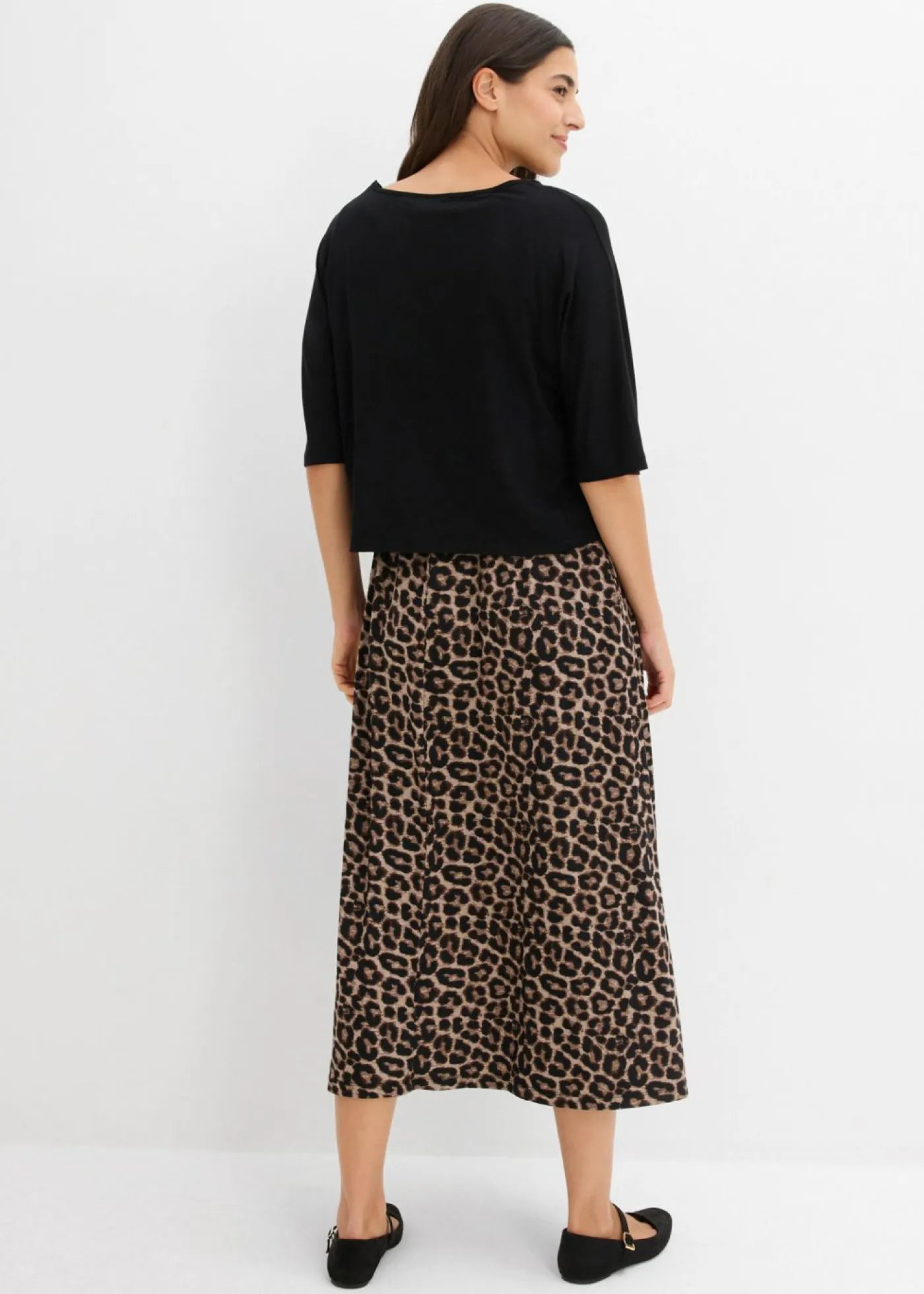 bonprix bonprix Vestidos|Novedades>Vestido camisero de algodón puro Negro