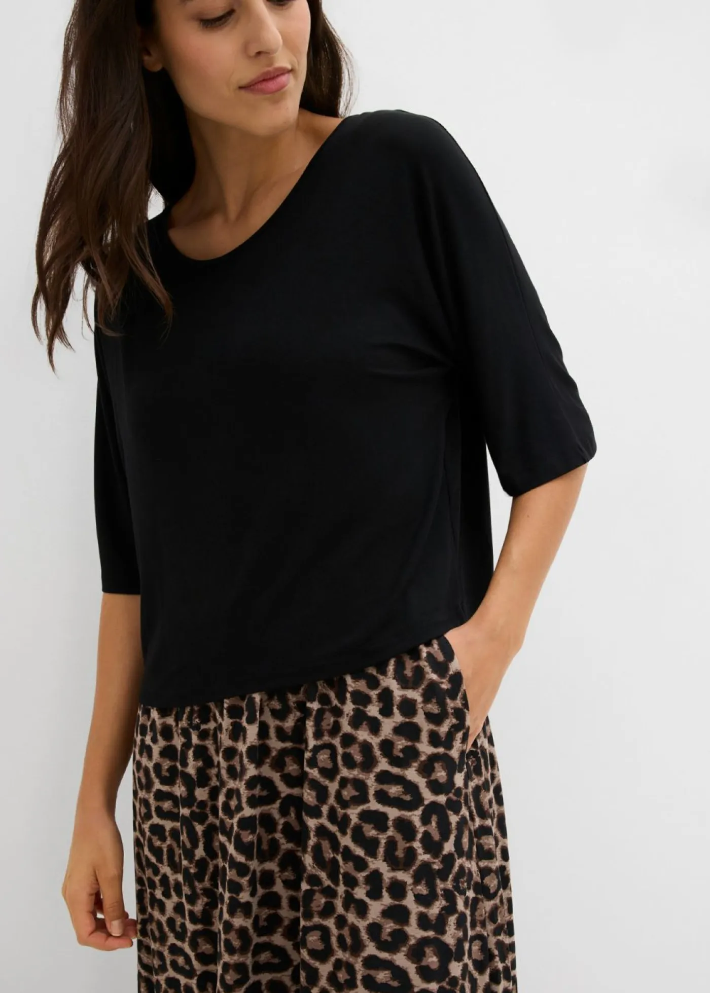 bonprix bonprix Vestidos|Novedades>Vestido camisero de algodón puro Negro