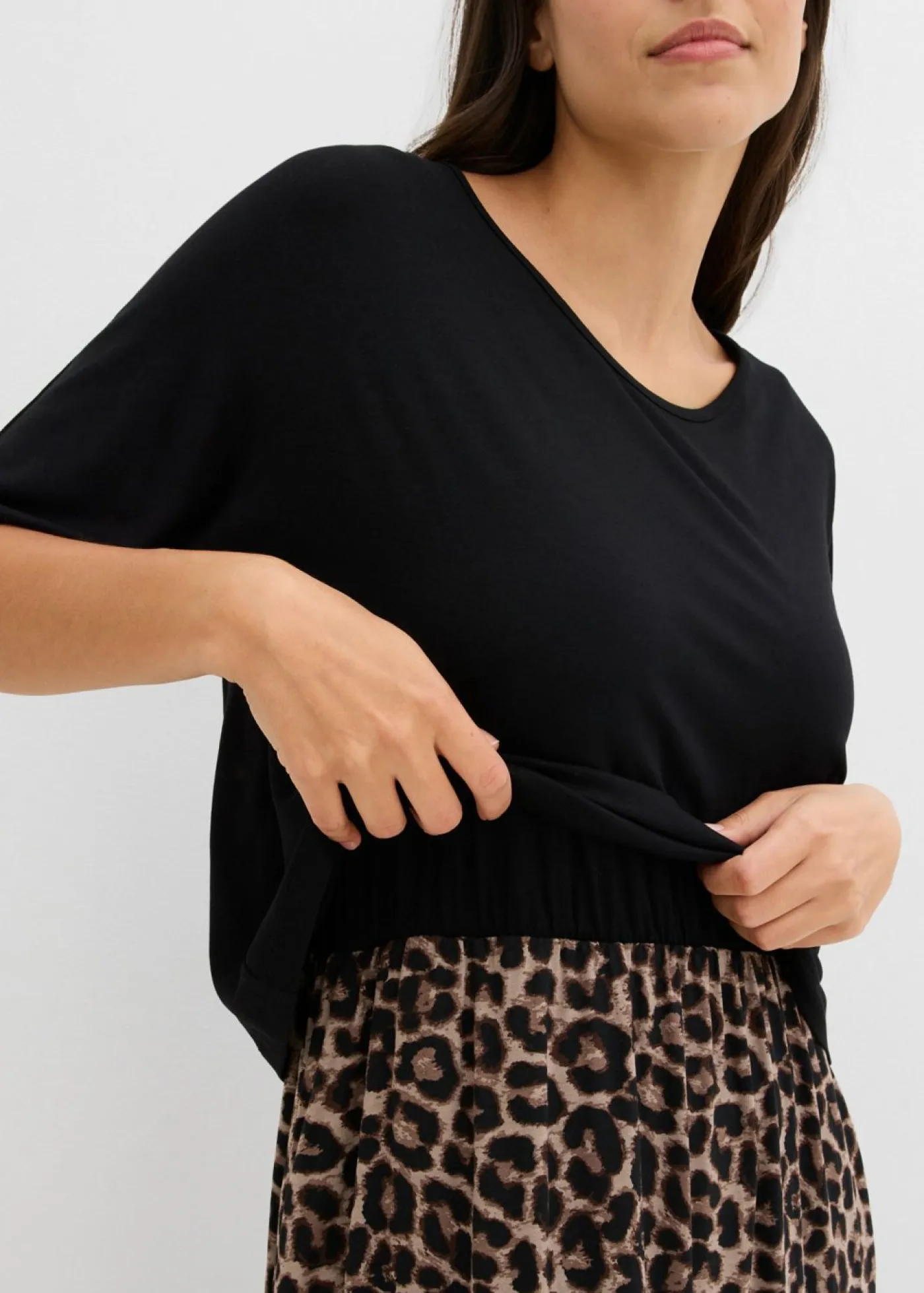 bonprix bonprix Vestidos|Novedades>Vestido camisero de algodón puro Negro