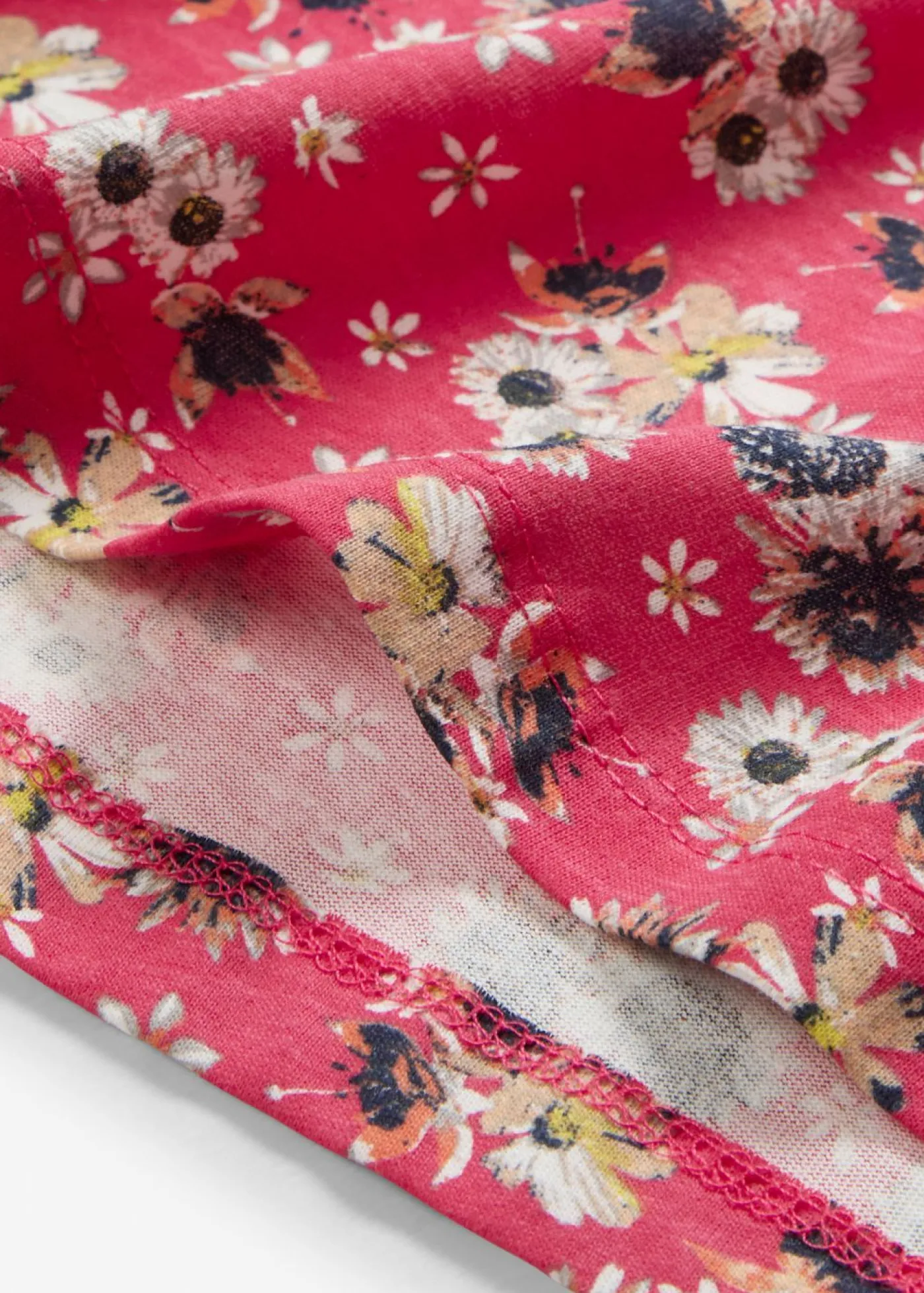 bonprix bonprix Vestidos>Vestido camisero de algodón puro con aberturas laterales (2 unidades) rosa hibisco + negro con flores