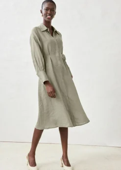 Mujer bonprix bonprix Vestido camisero de lino puro