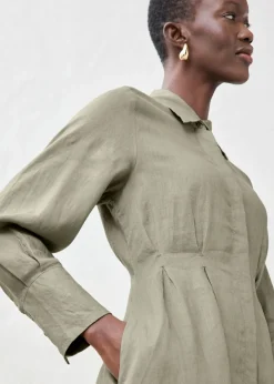 Mujer bonprix bonprix Vestido camisero de lino puro