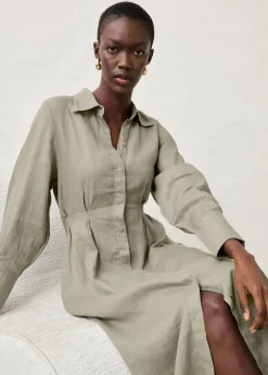 Mujer bonprix bonprix Vestido camisero de lino puro