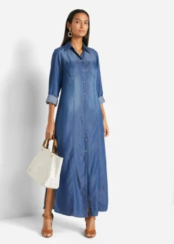 Mujer bonprix bonprix Vestido camisero de lyocell TENCEL鈩