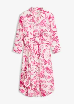 Mujer bonprix bonprix Vestido camisero de mezcla de algodón