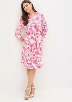 Mujer bonprix bonprix Vestido camisero de mezcla de algodón