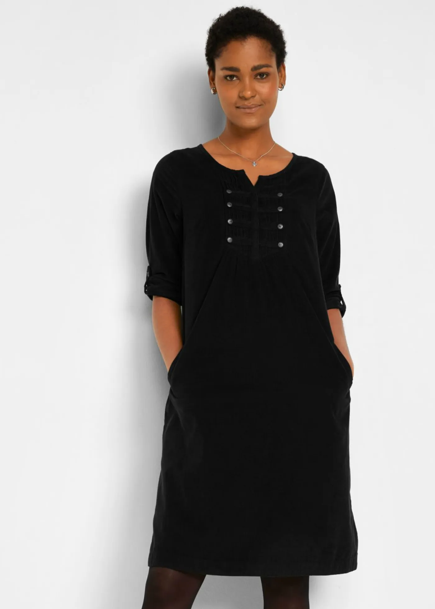 Mujer bonprix bonprix Vestido camisero de pana de algodón puro