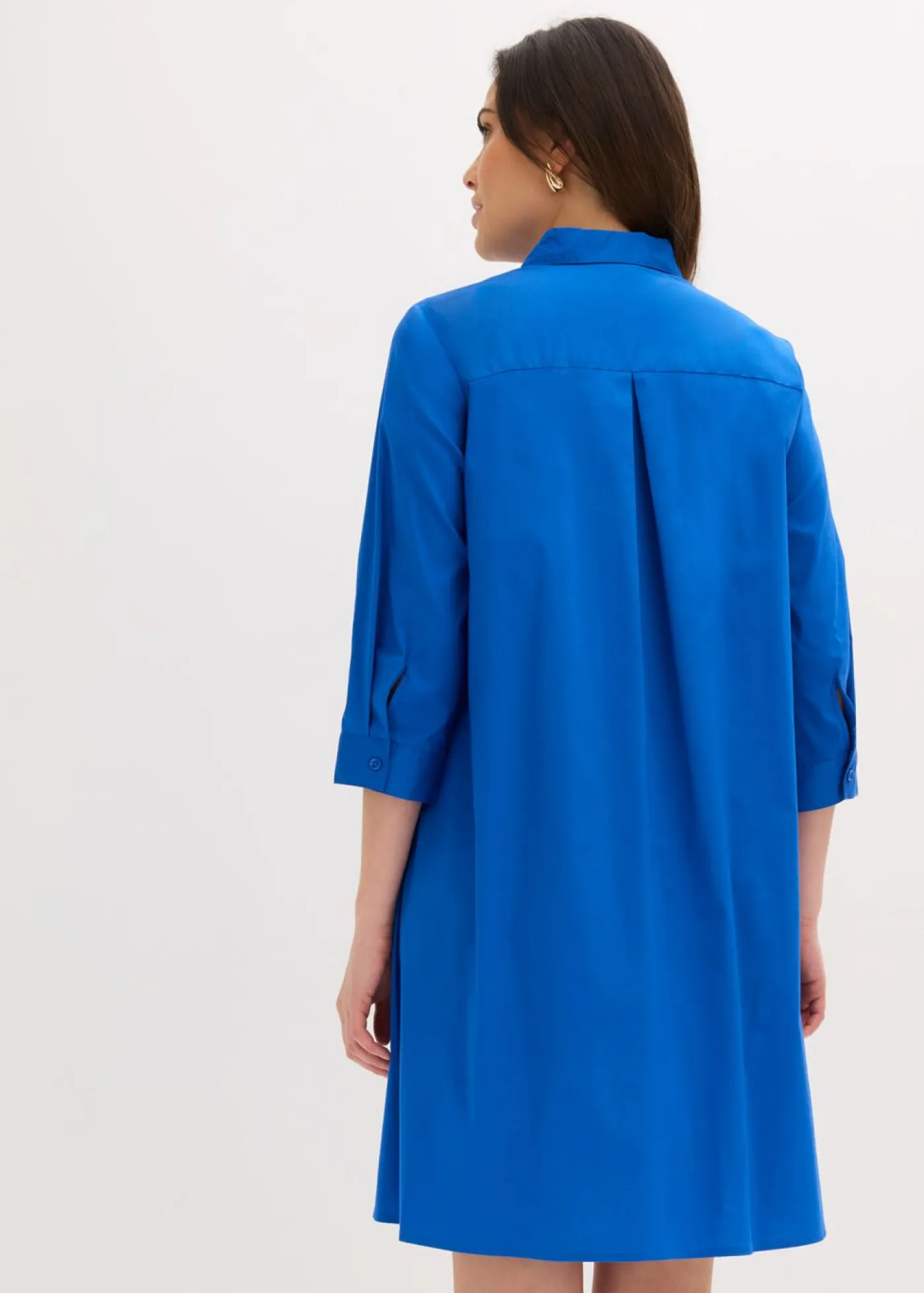 bonprix bonprix Vestidos|Novedades>Vestido camisero de popelín Azul ártico