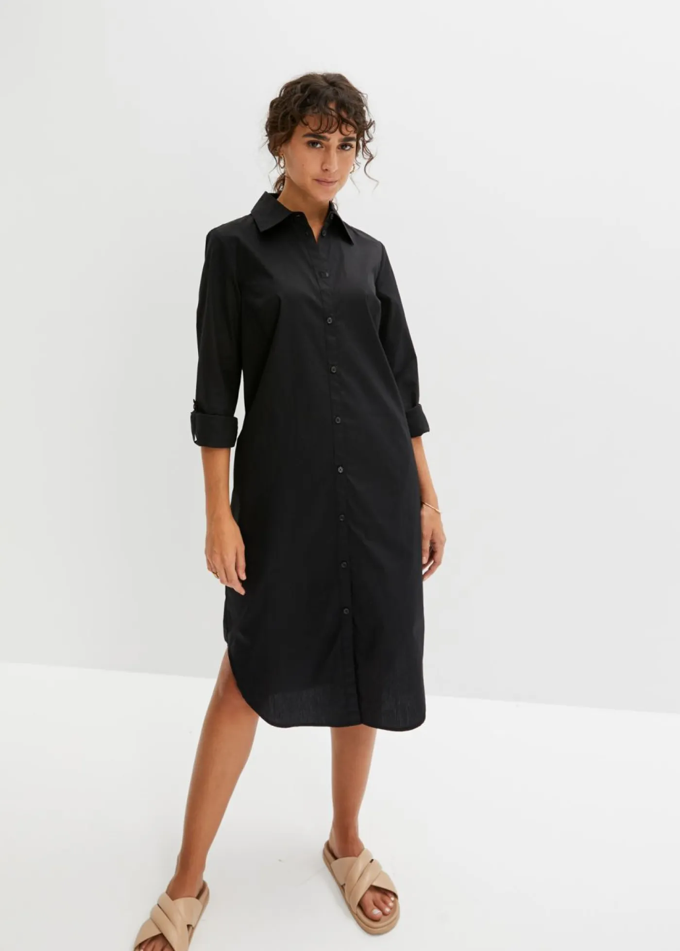 Mujer bonprix bonprix Vestido camisero de popelín de algodón